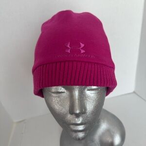 Under Armour ColdGear Storm Pink Beanie Hat NWT One Size